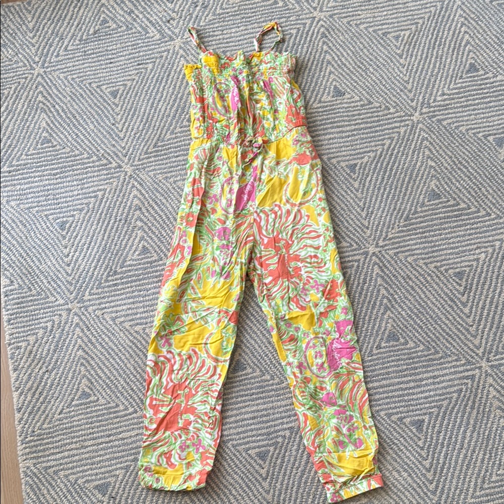 Lilly Pulitzer Yellow and Pink Matching Set Jumpsuit